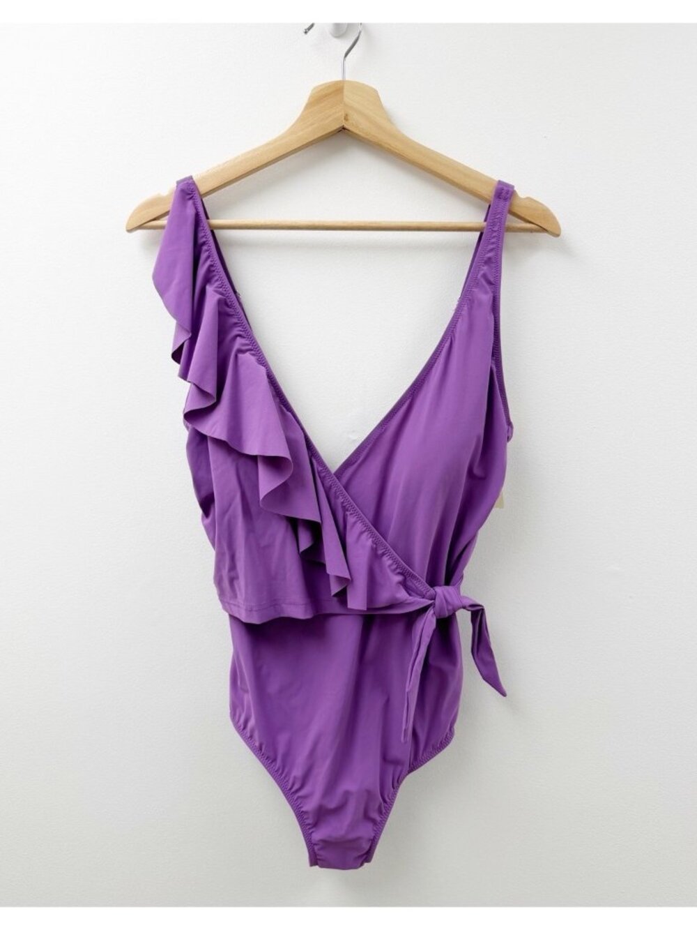 Profile By Gottex Tutti Frutti V Neck Ruffle Surplice Swimsuit Women's  14 NWT